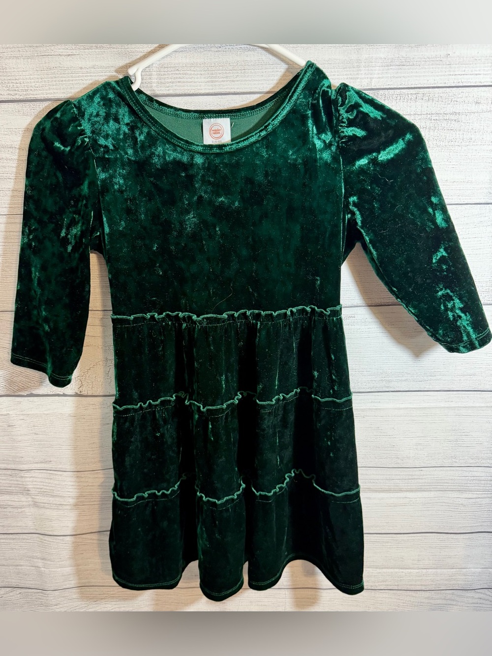 Wonder Nation Emerald Green Velvet Dress